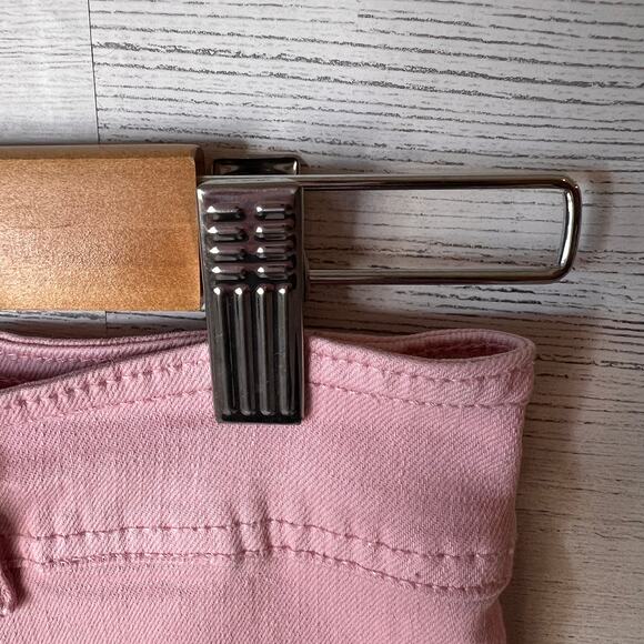 Billabong Jeans Womens Size 28 Pink Wide Leg Flare Raw Hem Cotton Blend Girly - Picture 11 of 16